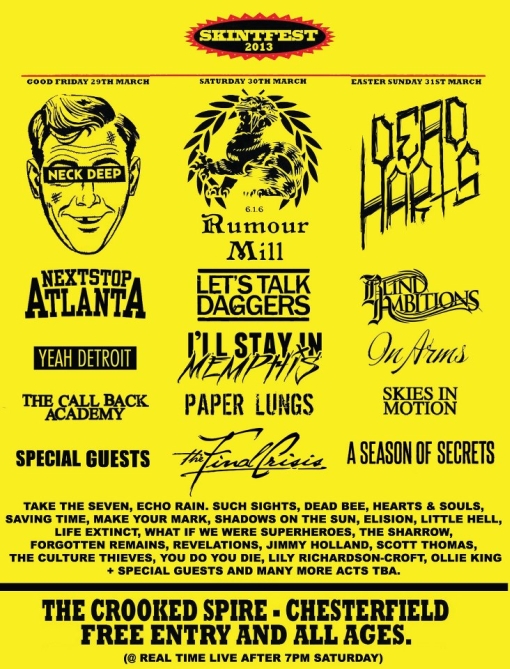 Next Stop Atlanta, Jimmy Holland, Let's Talk Daggers, Hearts & Souls and more Added to Skintfest 2013 2013 Post