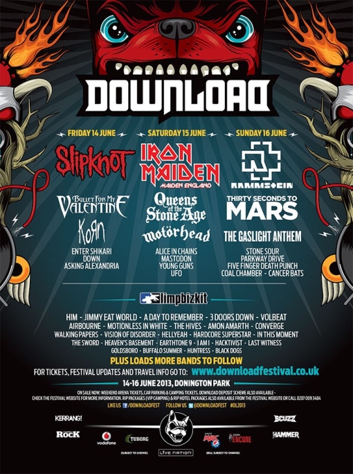 Jimmy Eat World, Enter Shikari, Young Guns, Converge and More Announced for Download 2013 2013 Post