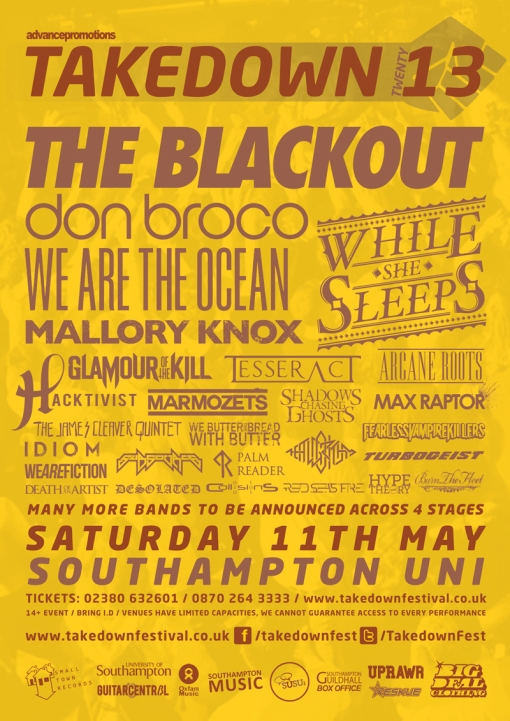 Shadows Chasing Ghosts, The Hype Theory and More Added to Takedown Festival 2013 2 Shadows Chasing Ghosts, The Hype Theory and More Added to Takedown Festival 2013 Burn The Fleet Post