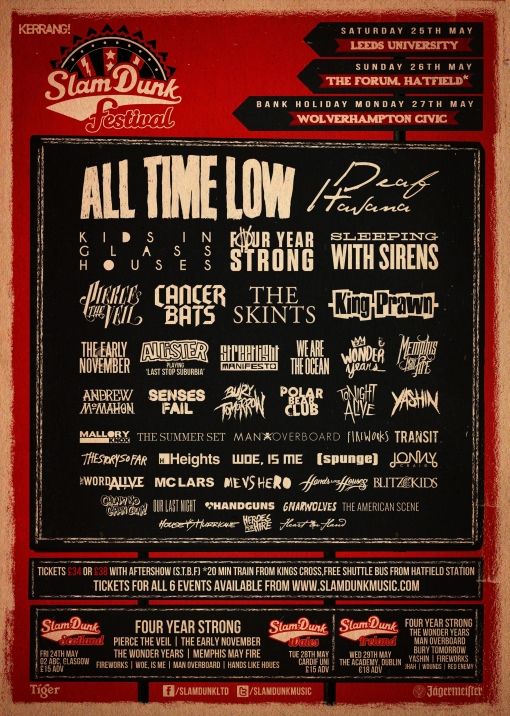 Kids In Glass Houses, Cancer Bats, Bury Tomorrow and More Added to Slam Dunk 2013 [Spunge] Post