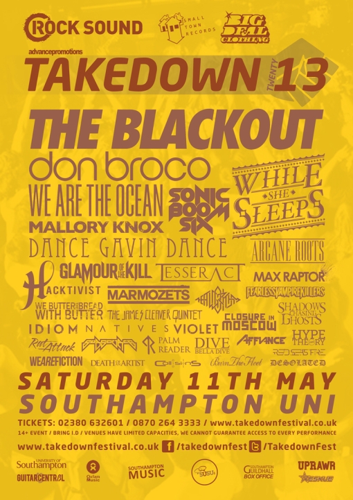 Sonic Boom Six, Natives, Dive Bella Dive and Rat Attack Added to Takedown Festival 2 Sonic Boom Six, Natives, Dive Bella Dive and Rat Attack Added to Takedown Festival Dive Bella Dive Post