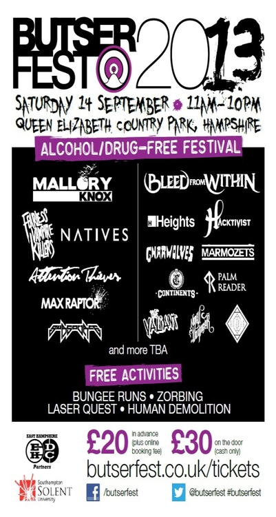 Mallory Knox, Natives, Fearless Vampire Killers and More Announced for Butserfest 2013 Attention Thieves Post