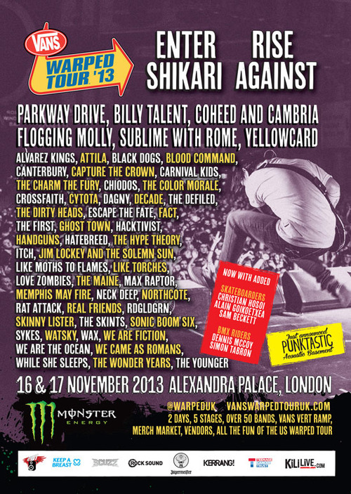 Vans Warped Tour UK 2013 Preview: 10 Must-See Bands Already Heard Post