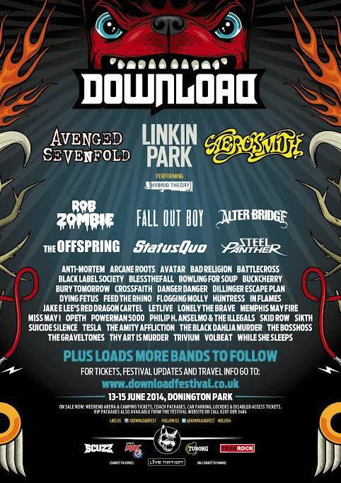 Bad Religion, Bowling For Soup, Bury Tomorrow and More Announced for Download Festival 2014 2014 Post