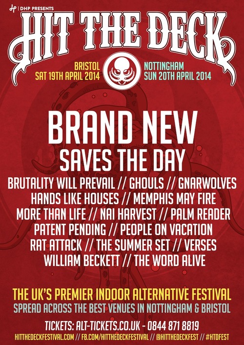 Saves The Day, Memphis May Fire, The Summer Set and More Announced for Hit The Deck Festival 2014 2014 Post