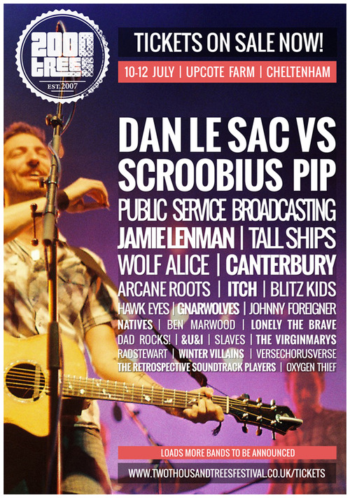 Itch, Blitz Kids, Hawk Eyes, and 3 More Added to 2000 Trees Festival 2000trees Festival Post