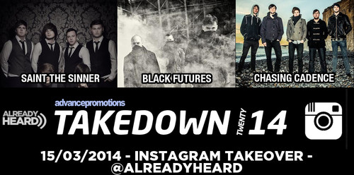 Announcement: Saint The Sinner/Black Futures/Chasing Cadence Takedown Fest Instagram Takeover Already Heard Post