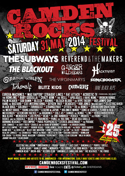 The Subways, Baby Godzilla, The Hell and More Added to Camden Rocks Baby Godzilla Post