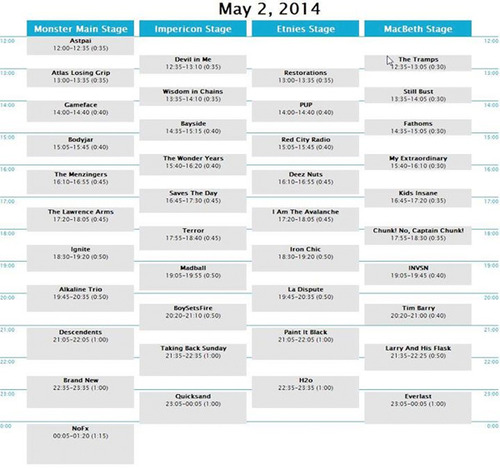 Groezrock Festival Stage Times Confirmed 2014 Post