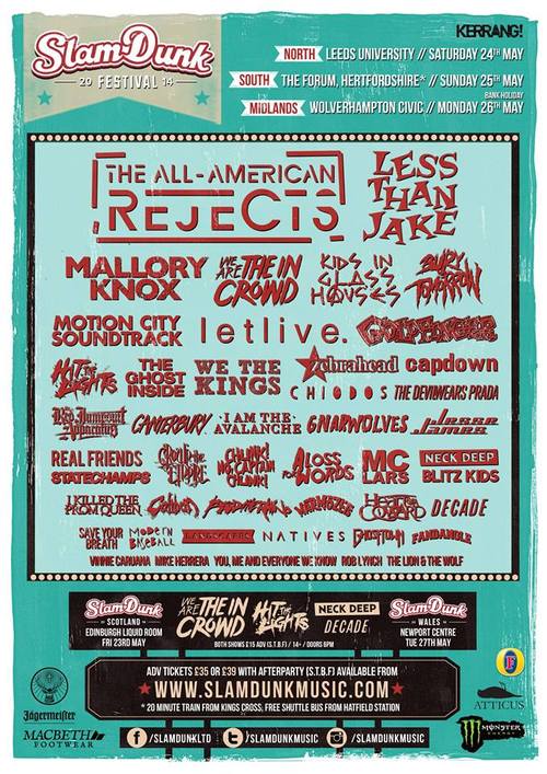Slam Dunk Festival Adds More Bands and Announces Acoustic Stage Line-Up 2 Slam Dunk Festival Adds More Bands and Announces Acoustic Stage Line-Up 2014 Post