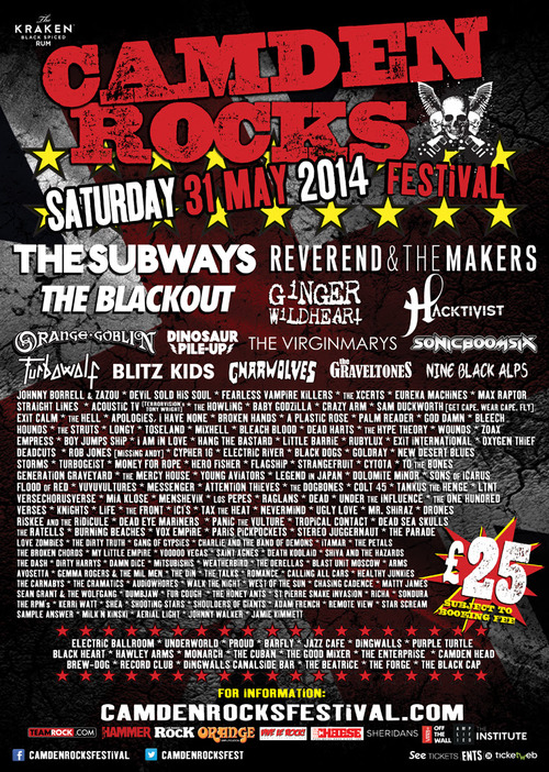 Devil Sold His Soul, Fearless Vampire Killers and More Added to Camden Rocks 2014 2 Devil Sold His Soul, Fearless Vampire Killers and More Added to Camden Rocks 2014 2014 Post
