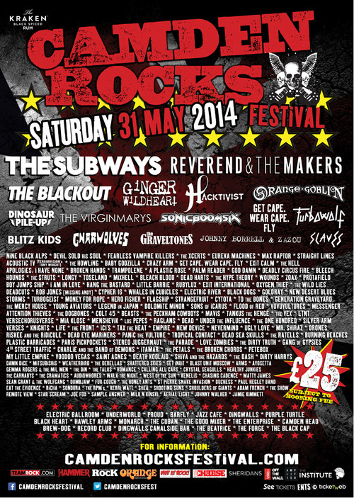 Full Camden Rocks Details Announced; Final Names Announced Camden Rocks Post