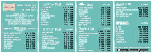 Slam Dunk Fest Stage Times Announced 2014 Post