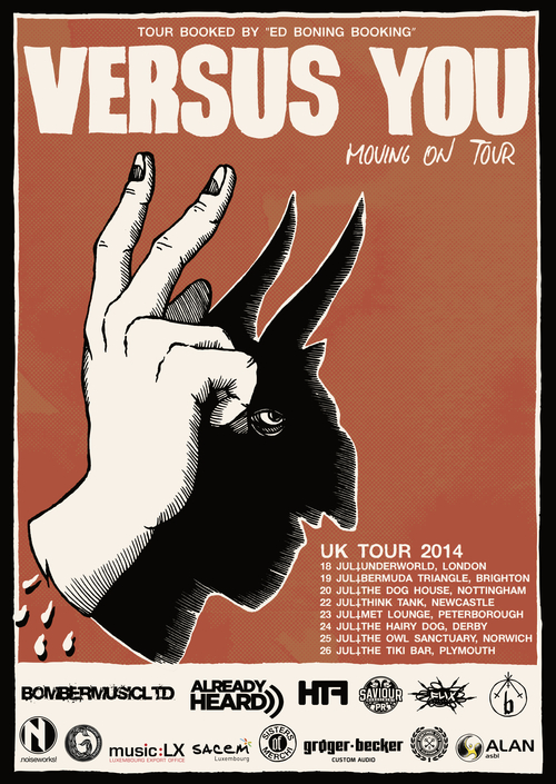 Already Heard Presents: Versus You July 2014 UK Tour Already Heard Post