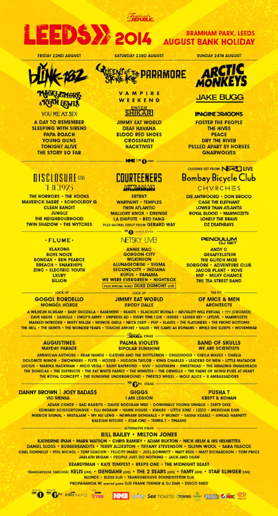 Reading and Leeds Festival Announce Alternative Stage Line-Up ft Bill Bailey, Milton Jones and More 2014 Post