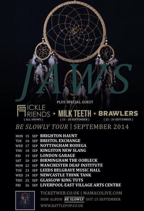 Jaws Announce UK Tour feat. Fickle Friends, Milk Teeth and Brawlers Alcopop! Records Post