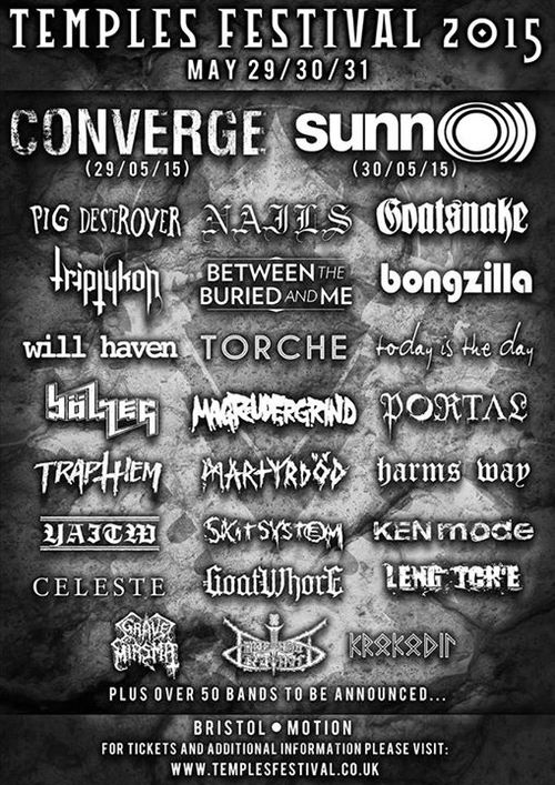Sunn O))), Young and In the Way, Harms Way and More Added to Temples Festival 2015 Converge Post