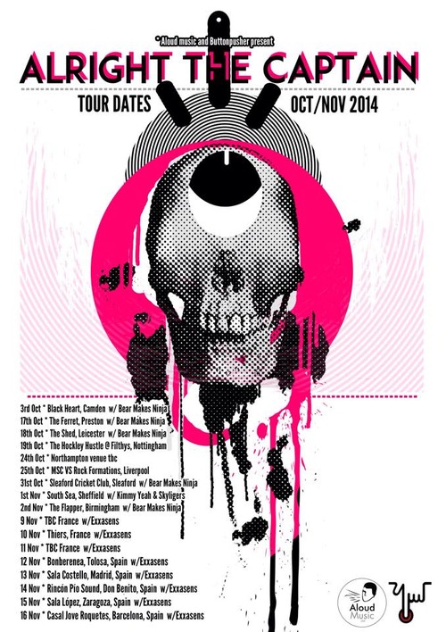 Alright the Captain Announce UK Shows with Bear Makes Ninja 2 Alright the Captain Announce UK Shows with Bear Makes Ninja Alright The Captain Post