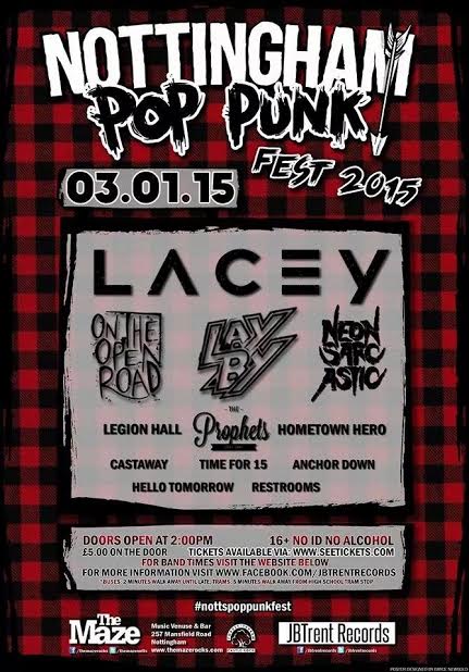 Lacey Set to Headline Nottingham Pop-Punk Fest 2015 2 Lacey Set to Headline Nottingham Pop-Punk Fest 2015 Anchor Down Post