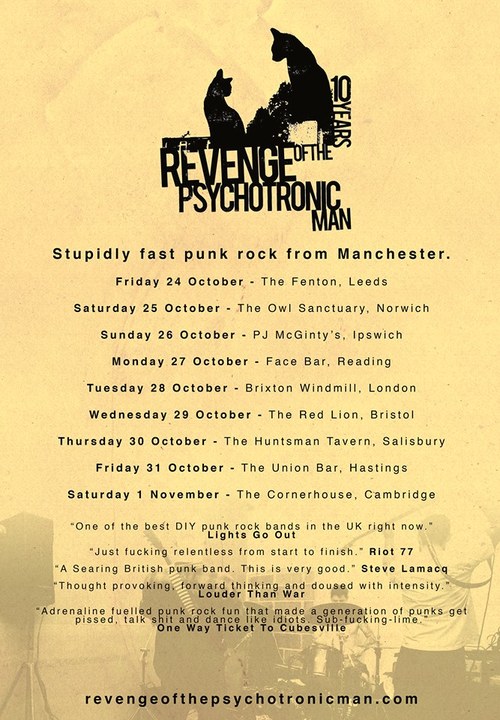 Revenge of the Psychotronic Man to Embark on UK Tour 2 Revenge of the Psychotronic Man to Embark on UK Tour Revenge of the Psychotronic Man Post