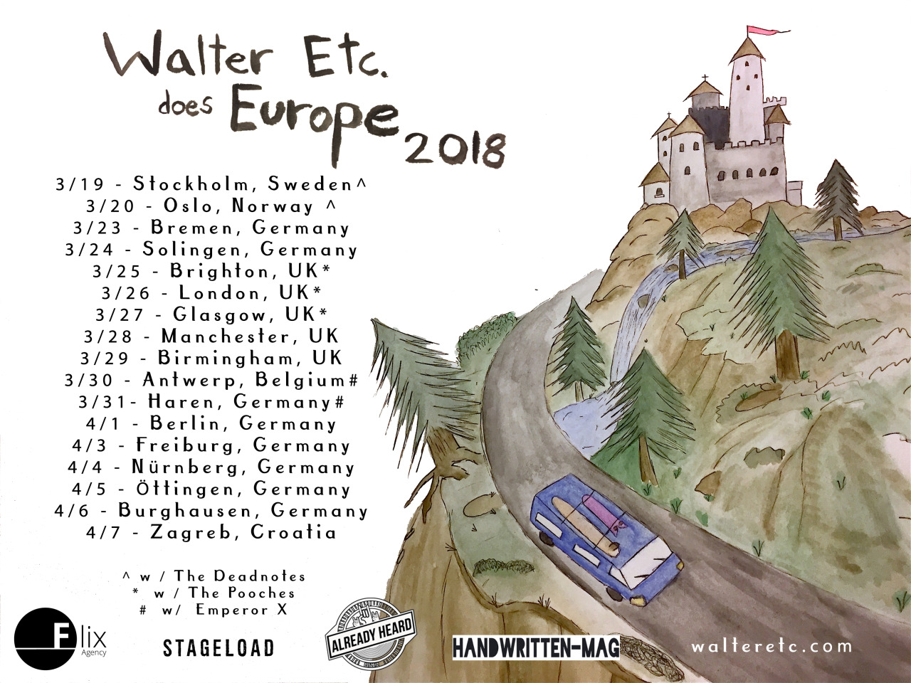 Already Heard Presents: Walter Etc. Does Europe 2018 (& ‘Baby Blue Hammock’ Video Premiere) Already Heard Exclusive