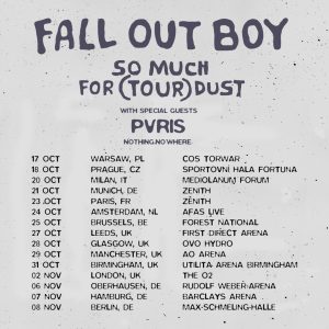 Fall Out Boy Confirm UK Dates with Pvris and nothing,nowhere. 1 Fall Out Boy UK/EU 2023 tour