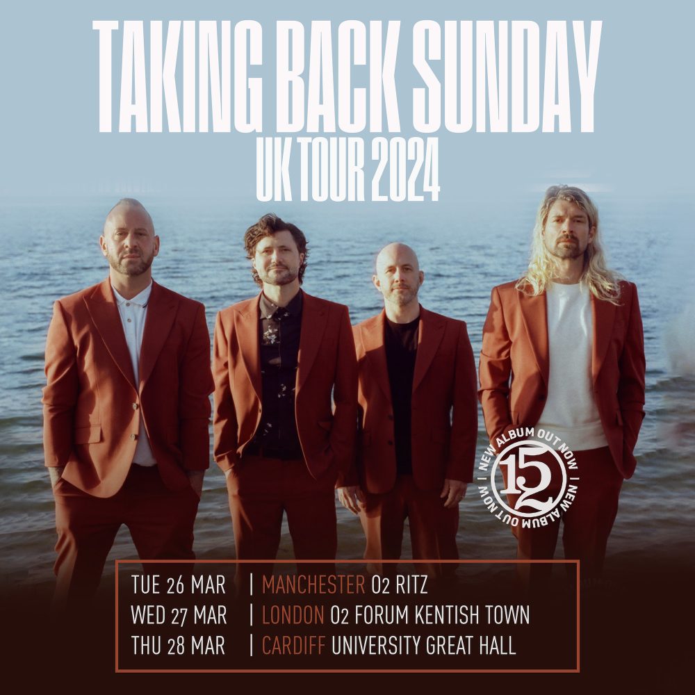 Taking Back Sunday March 2024 UK Tour