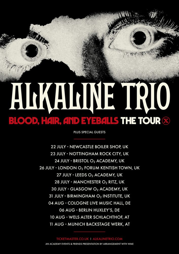 Alkaline Trio Reveal UK/EU Tour Dates 1 Alkaline Trio UK/EU 2024 Tour