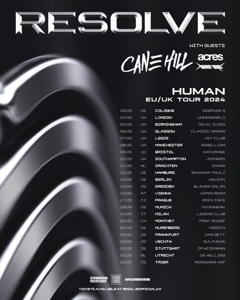 Resolve Announce UK/EU Tour with Cane Hill, Acres, and Half Me Cane Hill News