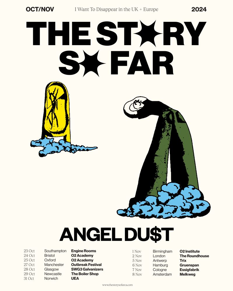 The Story So Far Detail 2024 UK Tour with Angel Du$t 1 The Story So Far Angel Dust UK EU Tour