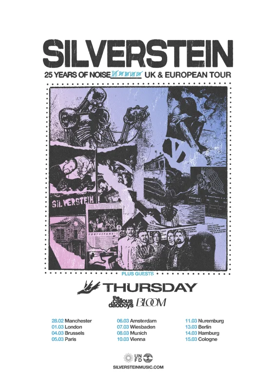 Silverstein Set to Embark on '25 Years Of Noise’ UK Dates 1 Silverstein Tour