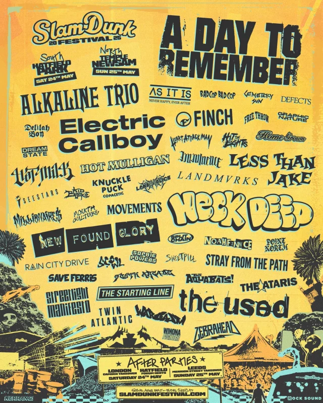 27 New Names Announced for Slam Dunk Festival 2025 Slam Dunk Festival News