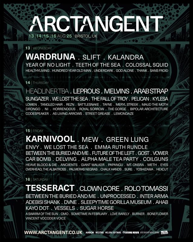 Wardruna, TesseracT, Clown Core, and Many More Added to ArcTanGent 2025 1 Wardruna, TesseracT, Clown Core, and Many More Added to ArcTanGent 2025 ArcTanGent Festival News