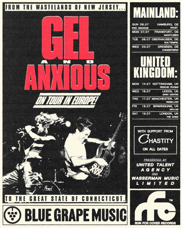Gel and Anxious tour poster