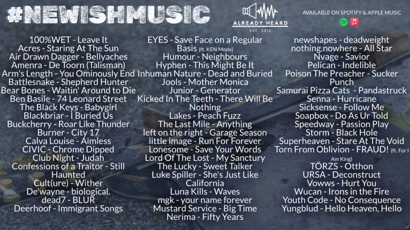 Already Heard Recommends: Songs of the Week (23/03/2025) 9 NewishMusic Songs 23:3:25