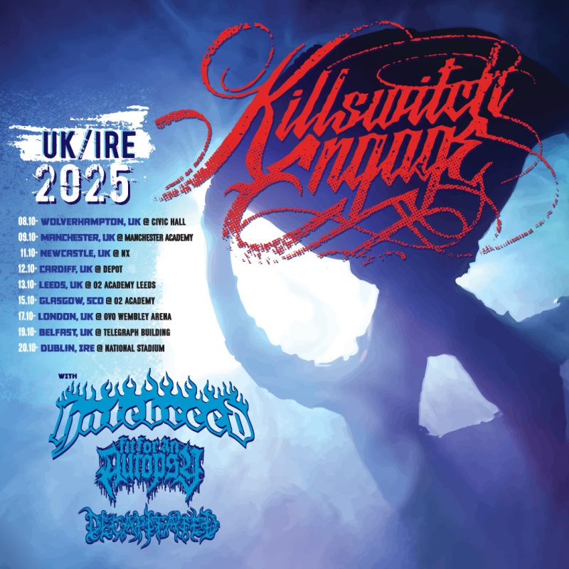 Killswitch Engage Detail 2025 UK/Ireland Tour Killswitch Engage News