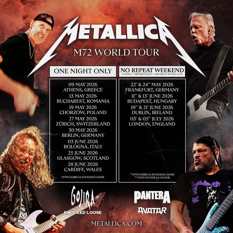 Metallica Announce 2026 UK/EU Dates with Gojira, Knocked Loose, and More Gojira News