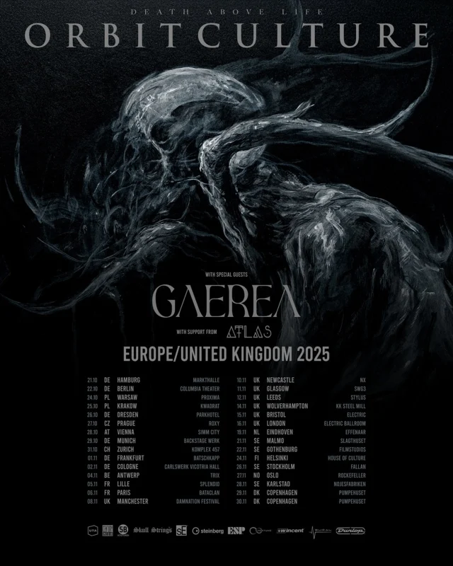 Orbit Culture UK tour with Gaerea and Atlas