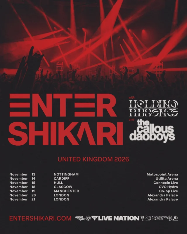 Enter Shikari Announce UK Tour with Holding Absence and The Callous Daoboys Enter Shikari News