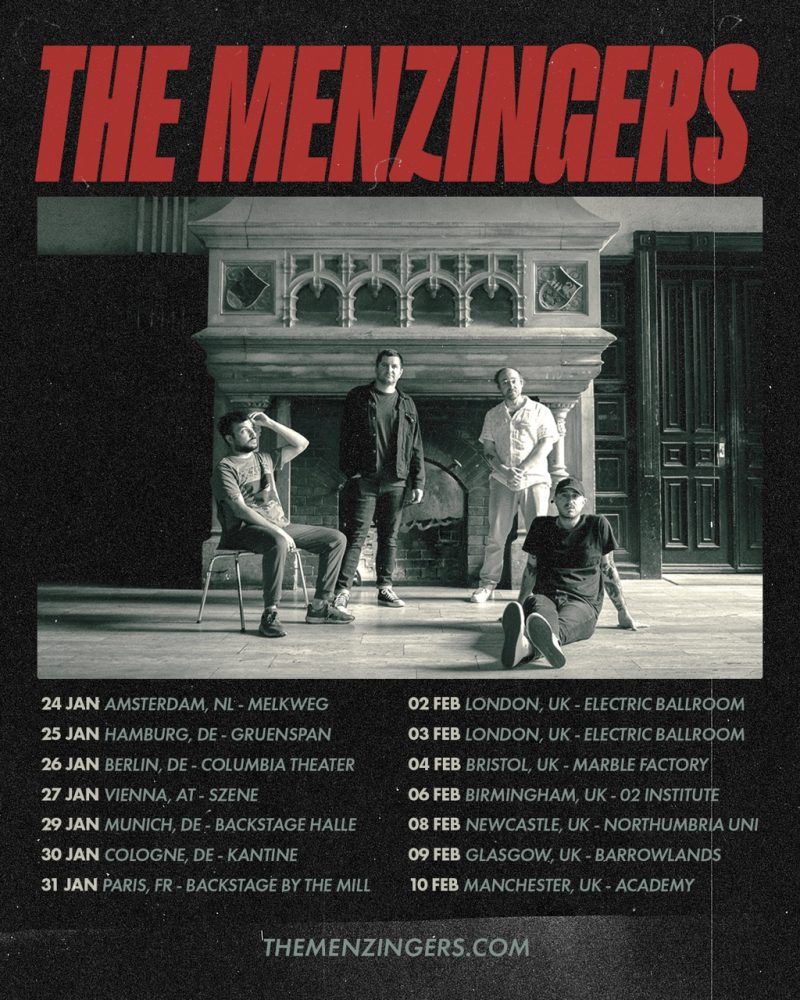 The Menzingers 2024 EU/UK tour poster