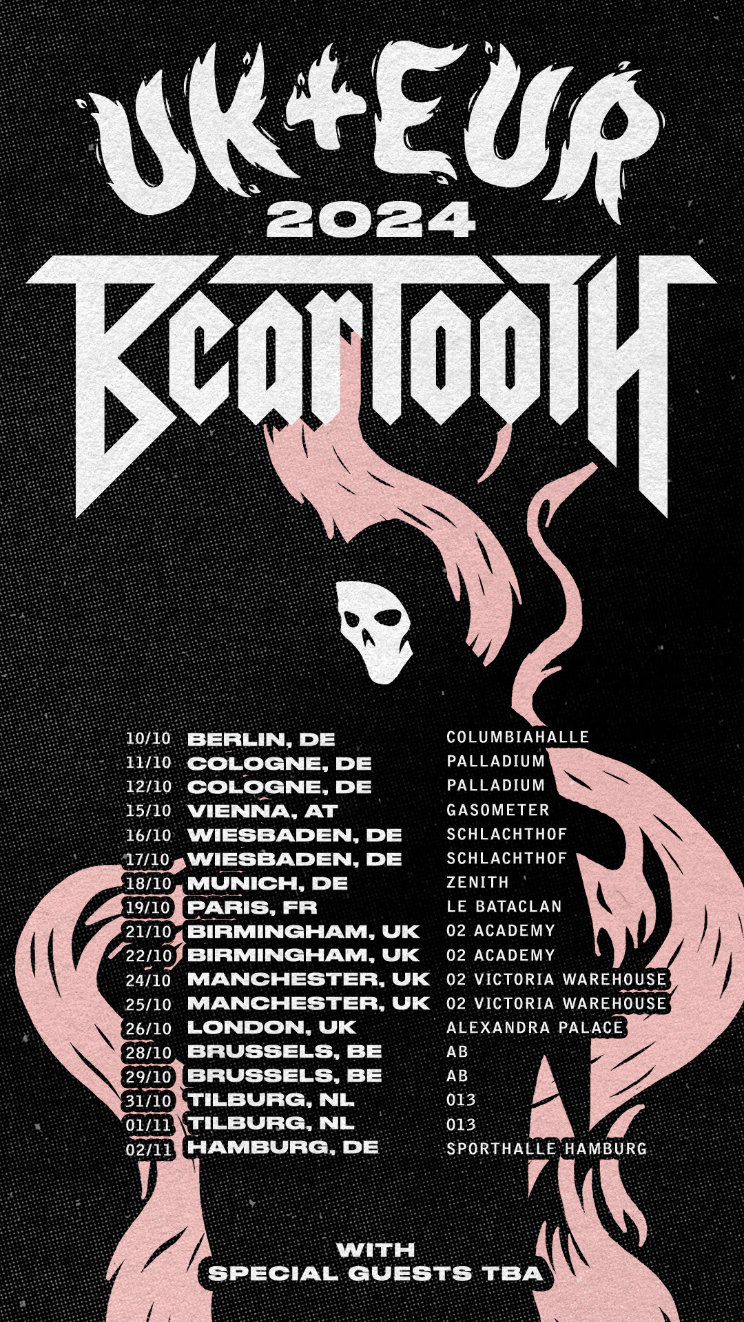 Beartooth 2024 UK and European Tour Poster