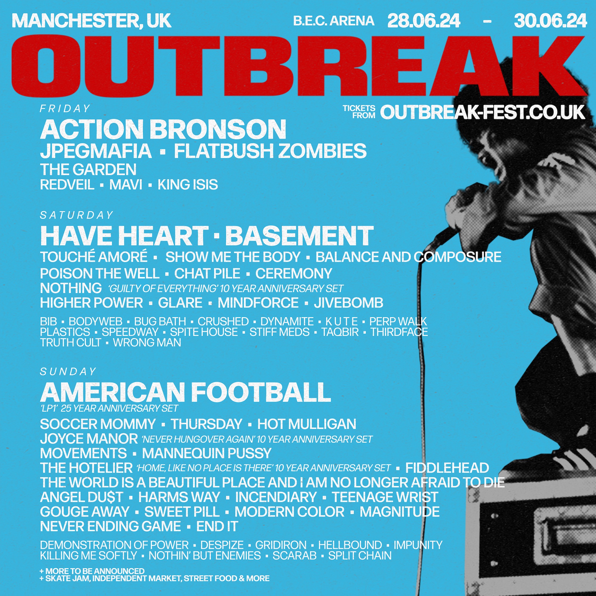 outbreak Fest 2024 poster (feb 13)