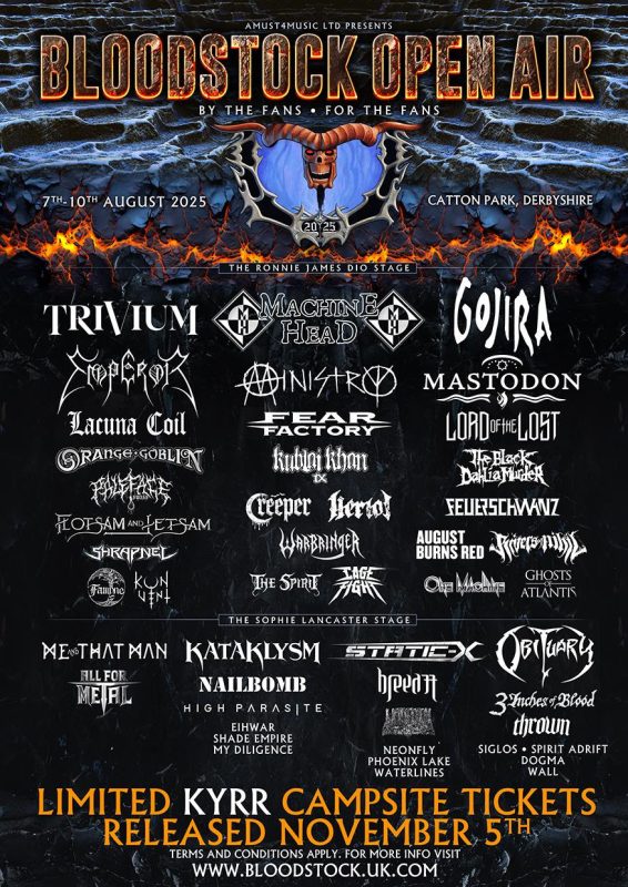 Bloodstock Festival 2025 Poster (Oct 29 2024)