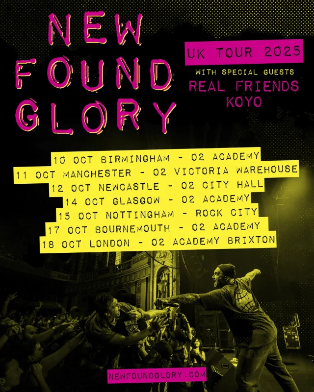 New Found Glory UK Tour Poster 2025