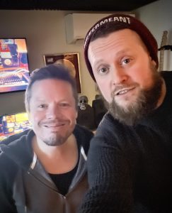 Brightr's Laurie Cottingham with 'Year Two' producer/engineer Matt O’Grady