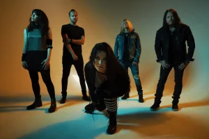 Evanescence promotional photograph. Photograph by Travis Shinn. Supplied by Mercenary Publicity.