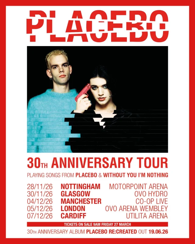30 Years of Placebo 2026 UK Tour