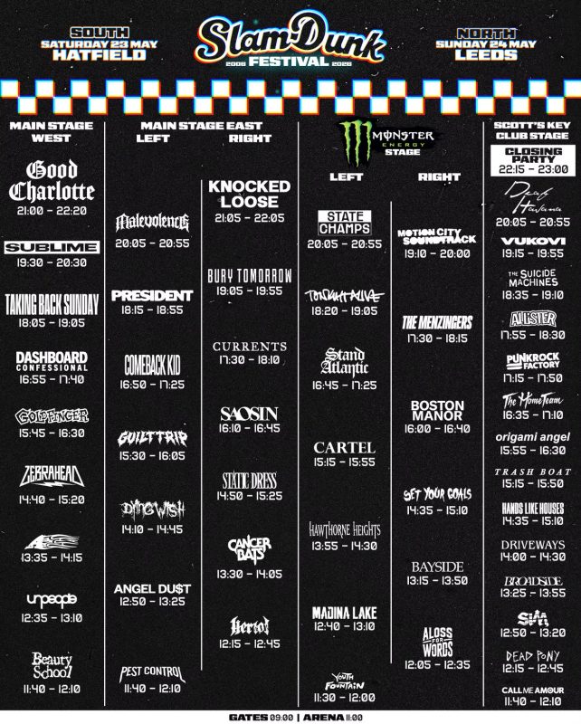 Slam Dunk Festival 2026 Stage Times
