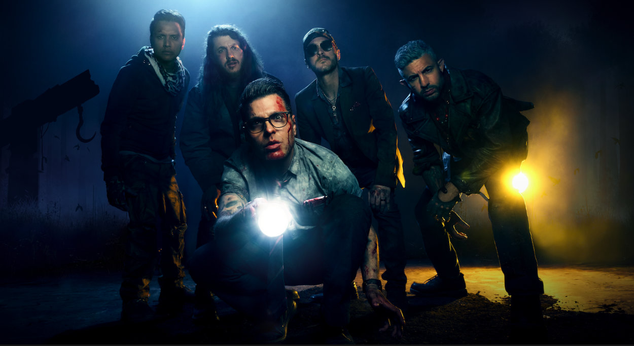 Promotional photograph of Ice Nine Kills for 'Play Dead'