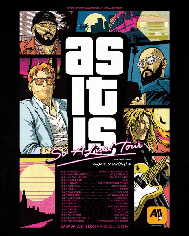As Is It UK tour with Greywind poster